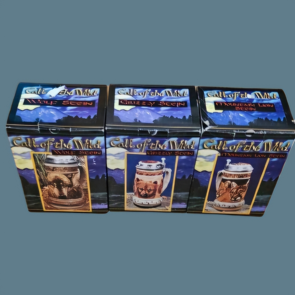 *NWOT Anheuser Busch Call Of The Wild Steins SET of 3